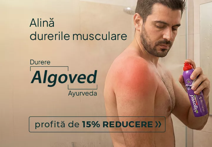 Algoved Algo |Durere|  Ved |Ayurveda  Alină durerile musculare și îmbunătățește flexibilitatea articulațiilor! 15% REDUCERE!