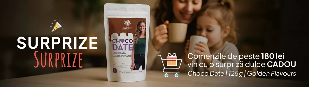 Comenzile de peste 180 lei vin cu o surpriză dulce CADOU Choco Date Ciocolată caldă instant, 125g | Golden Flavours blog