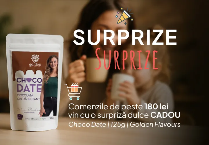 Comenzile de peste 180 lei vin cu o surpriză dulce CADOU Choco Date Ciocolată caldă instant, 125g | Golden Flavours
