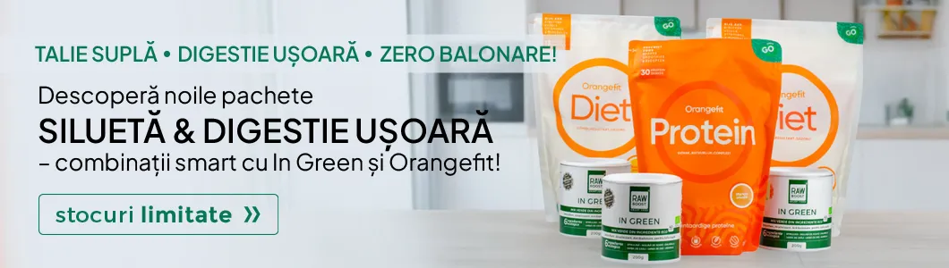 Talie suplă, digestie ușoară, zero balonare!  Descoperă noile pachete SILUETĂ & DIGESTIE UȘOARĂ – combinații smart cu In Green și Orangefit! blog