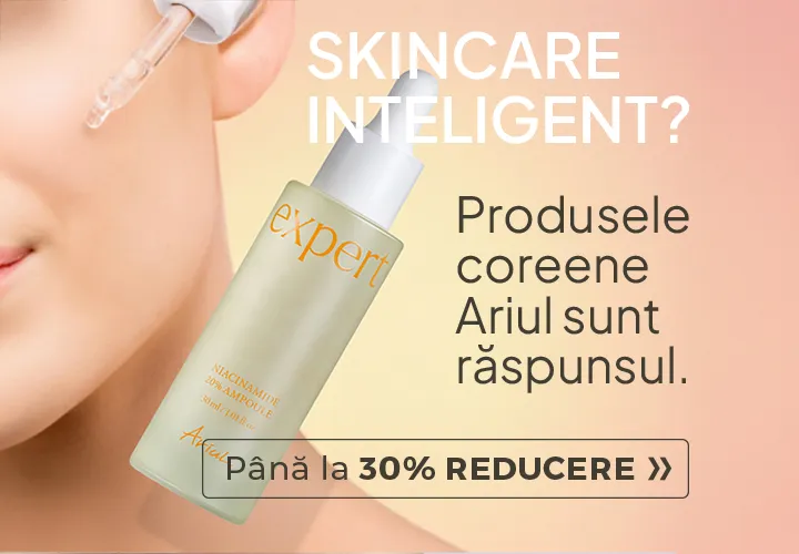 Skincare inteligent? Produsele coreene Ariul sunt răspunsul.  Acum cu până la 30% REDUCERE.  Descoperă selecția!