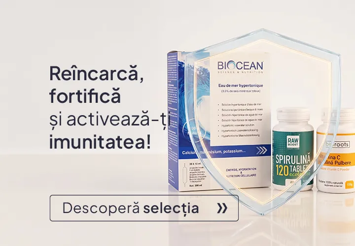 Reîncarcă, fortifică și activează-ți imunitatea! Formula completă pentru o imunitate de neclintit: minerale marine , fitonutrienți verzi și vitamină C non-acidă Descoperă selecția!