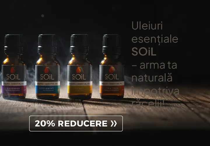 Uleiuri esențiale SOiL – arma ta naturală împotriva răcelii! 20% REDUCERE
