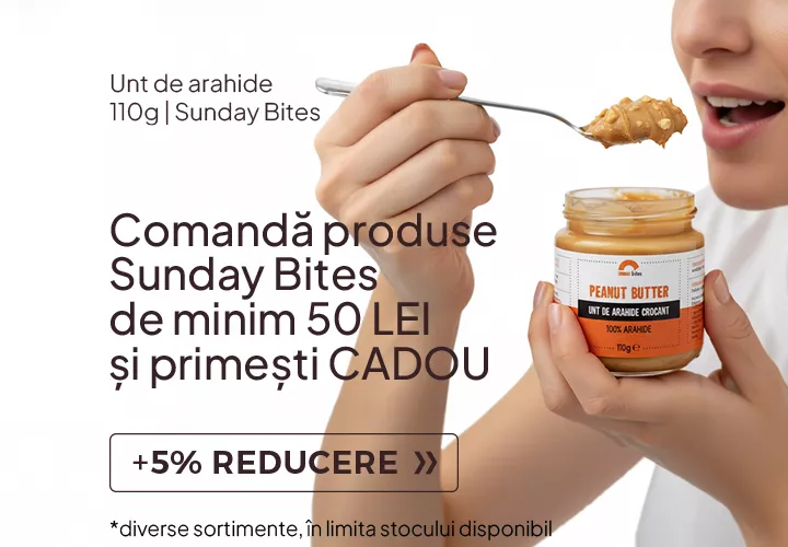 Unturi de arahide, alune de pădure, migdale, caju, 100% naturale! Din nuci coapte și atât! 5% REDUCERE! Comandă produse Sunday Bites de minimum 50 lei Primești CADOU!