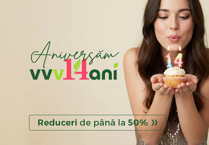 Sărbătorim cu oferte aniversare, 14 ani de Viața Verde Viu! Reduceri de până la 50%! 10-19 octombrie