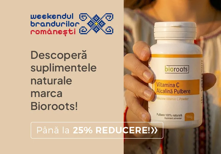 Descoperă suplimentele naturale marca Bioroots! Realizate, cu drag, în România! Până la 25% REDUCERE! Descoperă suplimentele naturale marca Bioroots! Realizate, cu drag, în România! Până la 25% REDUCERE!