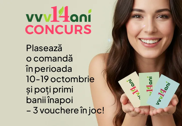 CONCURS! Plasează o comandă în perioada 10-19 octombrie și poți primi banii înapoi – 3 vouchere în joc!