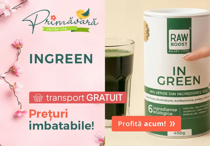 Doza zilnică de nutrienți esențiali cu In Green! *Produsul anului 2025 Detoxifiant, Alcalinizant, Antibalonare Descoperă ofertele!