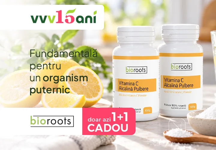1+1 CADOU Vitamina C alcalină pulbere - Doar AZI fundamentală pentru un organism puternic Profită acum!
