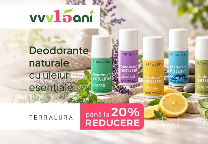 Alege Deodorantele naturale Terralura în pachetele 4+1 CADOU!