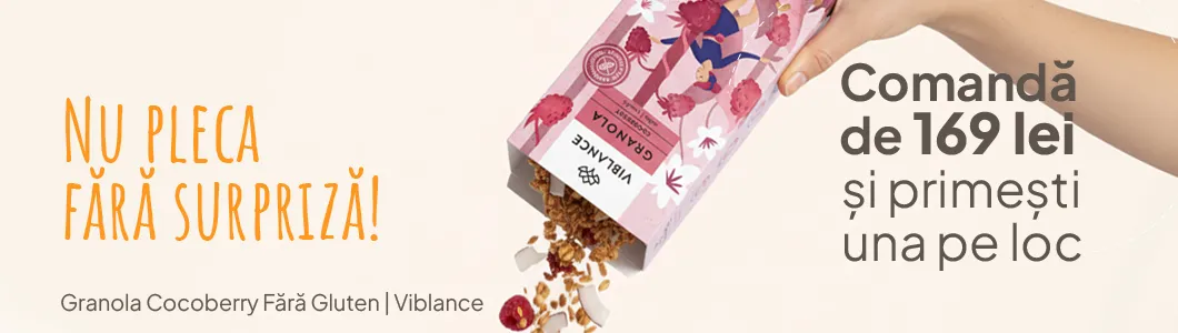Nu pleca fără surpriză! Comandă de 169 lei și primești una pe loc  *Granola Cocoberry Fără Gluten | Viblance  !În limita stocului disponibil! blog