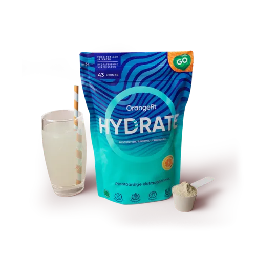 Hydrate - Apă cu electroliți, aromă de lămâie și portocală, 300g | Orangefit