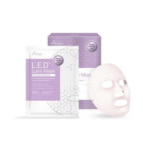 Set 5 x Mască Șervețel LED Lumi Mask cu Terapie cu Lumină - Fermitate și Revitalizare, 18ml | Ariul 