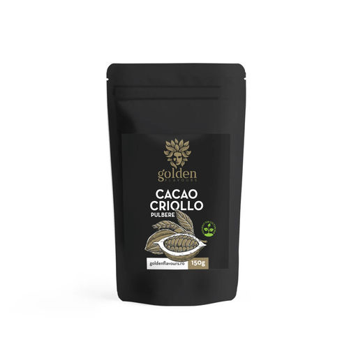 Cacao Criollo Pulbere 100% Naturală, 150g ECO| Golden Flavours 