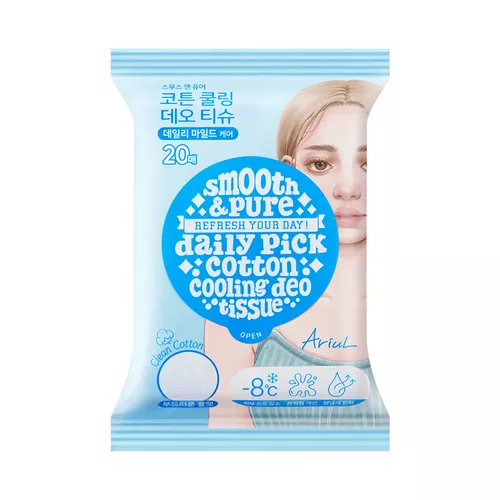 Șervețele Deodorante Smooth & Pure Cotton Cooling Deo , 20 buc | Ariul