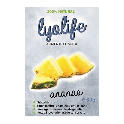 Ananas - Fructe Liofilizate, 30g | LyoLife