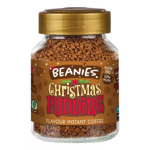 Cafea Instant cu Aromă de Budincă de Crăciun - Christmas Pudding, 50g | Beanies