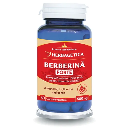 Berberină Forte, 60 capsule | Herbagetica