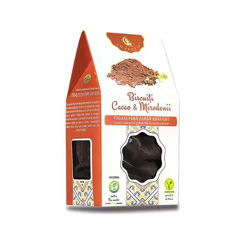Biscuiţi vegani cu cacao şi mirodenii, fără zahăr, 130g | Ambrozia