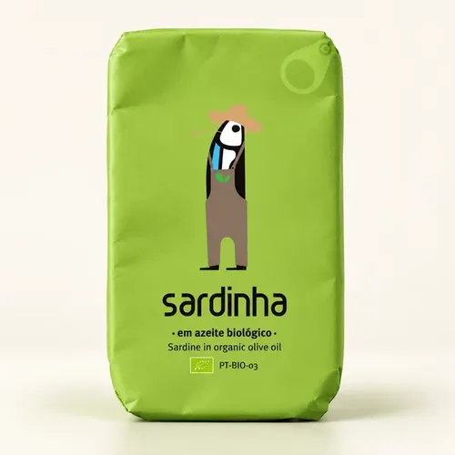 Sardine portugheze în ulei de măsline ecologic, 120 g | Sardinha