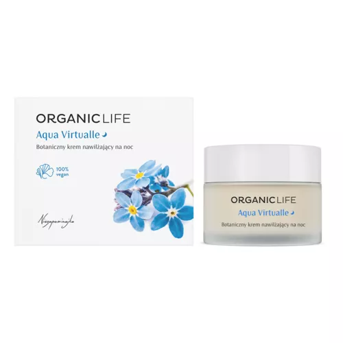 Cremă hidratantă de noapte cu extracte botanice Aqua Virtualle, 50ml | Organic Life