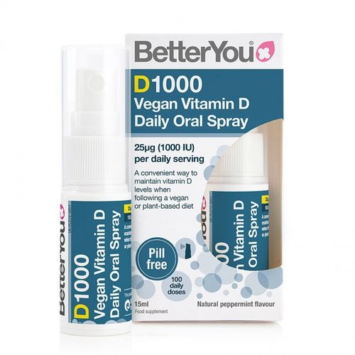 D1000 Vegan Vitamin D Oral Spray, 15ml | BetterYou