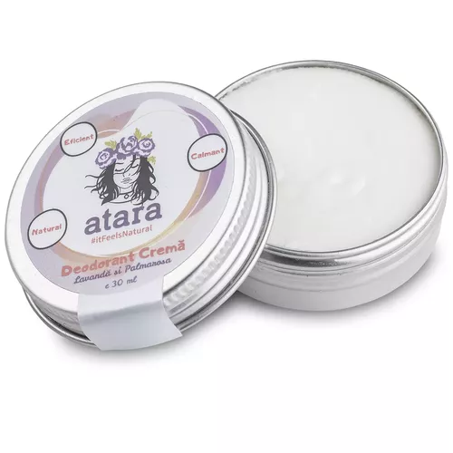Deodorant Natural Cremă cu Lavandă și Palmarosa, 30ml | ATARA