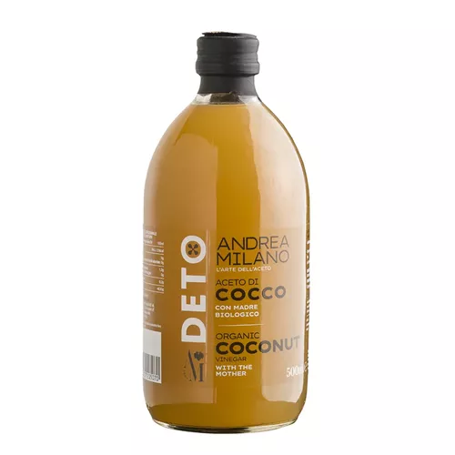 DETO BIO Oțet de Cocos Organic Nefiltrat, 500ml | Andrea Milano