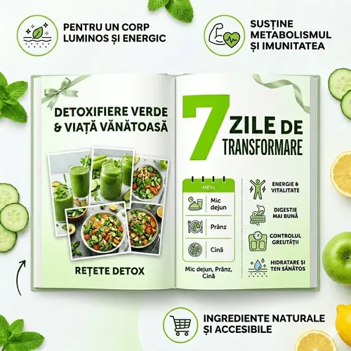 Program Detox 7 zile cu In-Green - Iulia Bledea NutriFitUp (valoare 89 lei, format PDF )