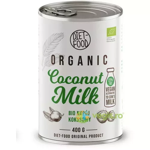 Lapte de Cocos Bio 22% Grăsime, 400ml | Diet-Food