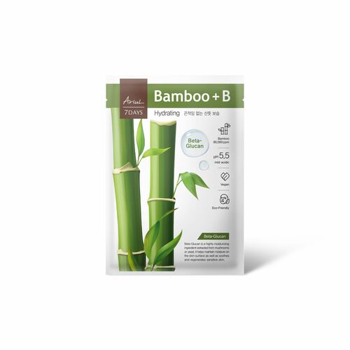 Mască 7Days PLUS Bambus + B (Beta-glucan), Hidratare intensă, 23g | Ariul