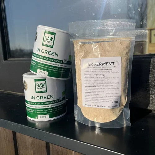 Pachet Echilibru Intestinal PLUS - 2x In Green Mix Verde și Bioferment