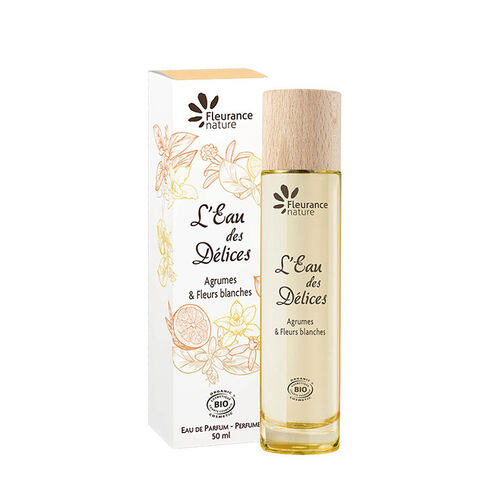 L'Eau des Délices Citrice și Flori albe - apă de parfum bio, 50ml | Fleurance Nature