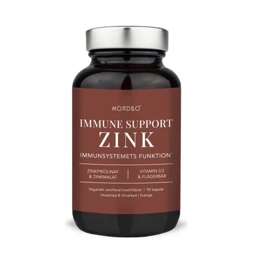 Zinc Immune Support - Întărirea Sistemului Imunitar, Vegan, 90 capsule | Nordbo