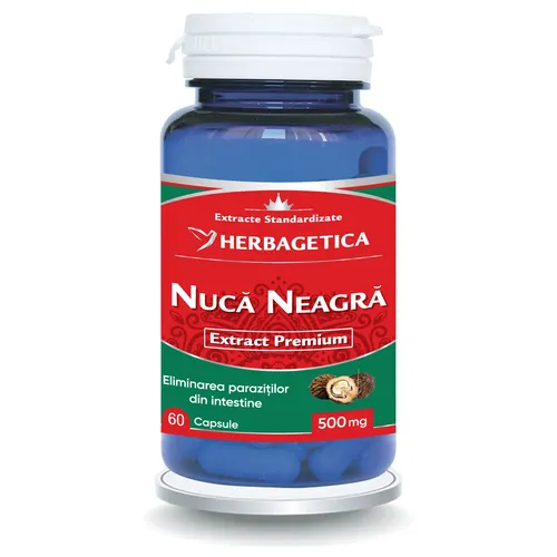 Nucă neagră, 60 capsule | Herbagetica
