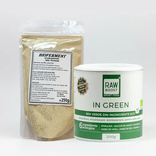 Pachet Echilibru Intestinal - In Green Mix Verde și Bioferment