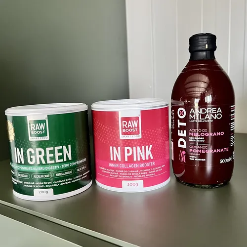 Pachet Echilibru Hormonal, Abdomen Plat și Frumusețe - In Green + In Pink + Oțet 