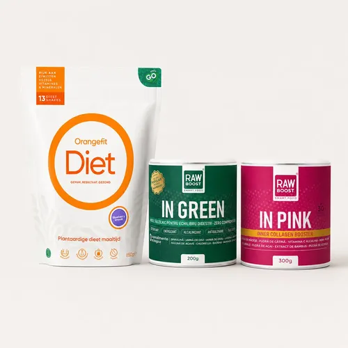 Pachet SILUETĂ și FRUMUSEȚE - Diet Afine + In Pink Collagen Booster + In Green Mix Verde