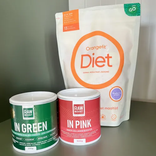 Pachet SILUETĂ și FRUMUSEȚE - Diet Afine + In Pink Collagen Booster + In Green Mix Verde