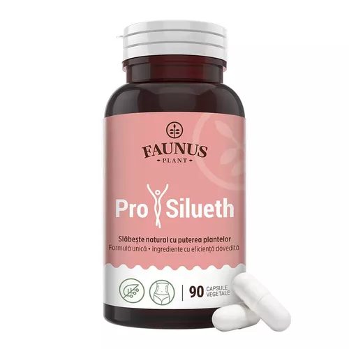 ProSilueth Capsule - Formulă Unică Pentru Cura De Slăbire, Plante Medicinale Pentru Accelerarea Metabolismului, Arderea Grăsimilor, Reducerea Apetitului, 90 capsule | Faunus Plant