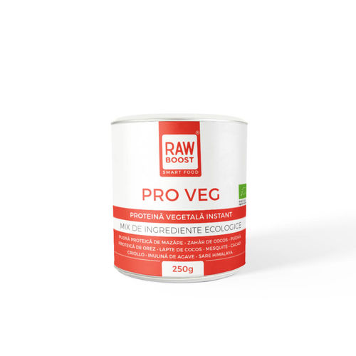 Pro Veg - Mix Proteine Vegetale pentru Creștere Masă Musculară, Tonifiere - BIO, Preparare Ușoară | Rawboost
