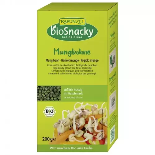 Semințe de Fasole Mung pentru Germinat, 200g ECO | Rapunzel - BioSnacky