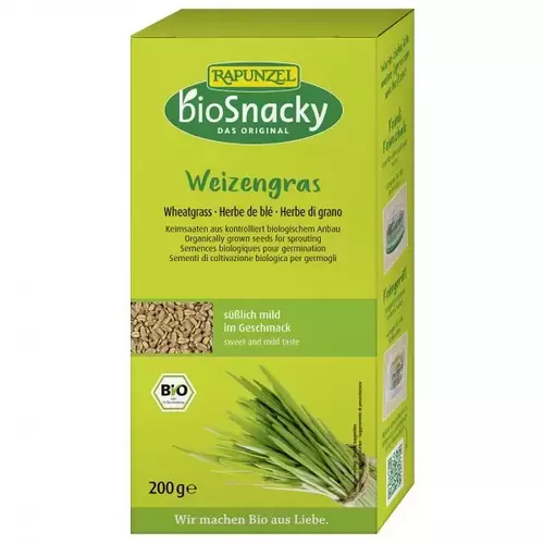 Semințe de Iarbă de Grâu pentru Germinat, 200g ECO | Rapunzel - BioSnacky