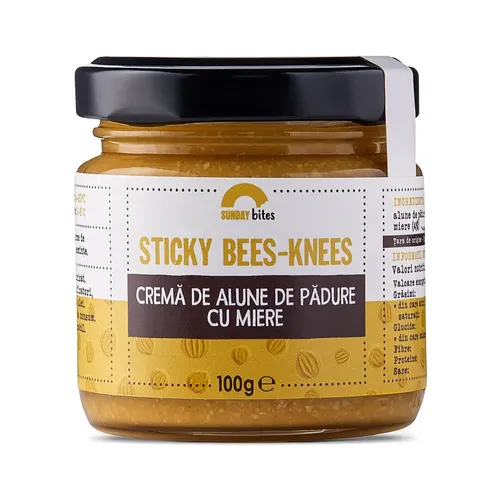 Sticky Bees-Knees – Cremă de Alune de Pădure și Miere, 100% naturală | Sunday bites