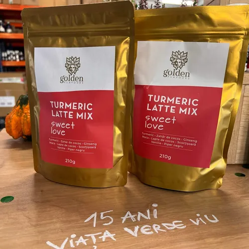 Pachet 1+1 CADOU Turmeric Latte Mix Sweet Love 210g | Golden Flavours