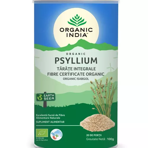 Tărâțe de Psyllium Integrale, 100% Organic, > 87% Fibre ECO| Organic India