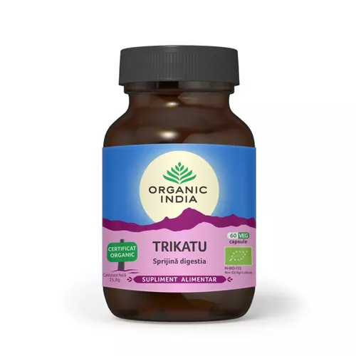 Trikatu, Sprijina digestia 60 cps ECO| Organic India