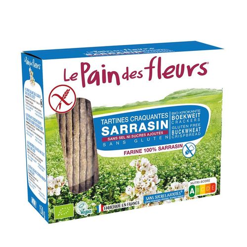 Turte Crocante cu Hrișcă Fără Sare, Zahăr, Fără Gluten, 150g | Le Pain des Fleurs