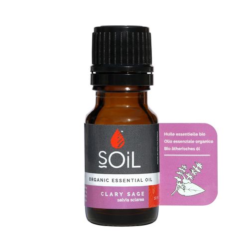 Ulei Esențial Salvie (Salvia sclaria) Pur 100% Organic ECOCERT, 10 ml | SOiL