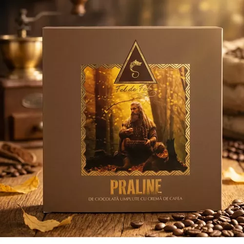 Praline de Ciocolată umplute cu cremă de CAFEA, 168g | Dacica Fel de Fel